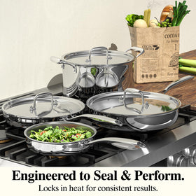 Umite Chef 10-inch pan with lid for moisture retention and finishing