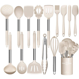 Umite Chef 15-piece utensil set with spatula for versatile nonstick cooking.