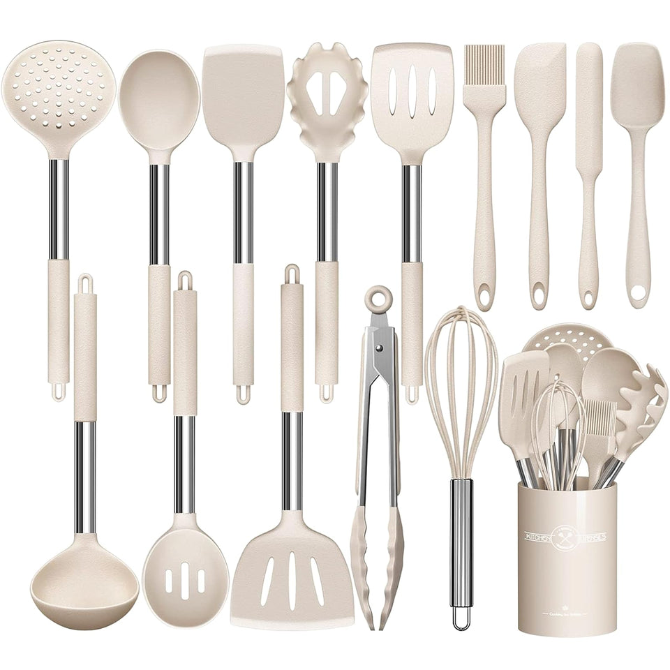 Umite Chef 15-piece utensil set with spatula for versatile nonstick cooking.