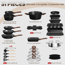 Umite Chef 31-piece kitchen set provides complete versatility for daily family meals