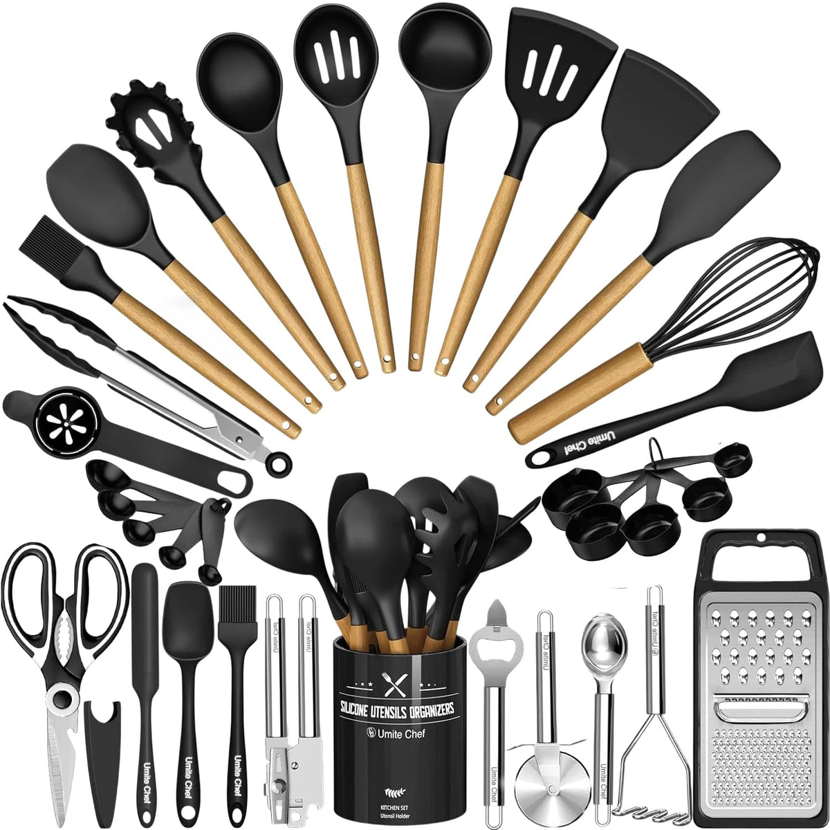 Umite Chef 34pcs utensils set with holder keeps your kitchen organized