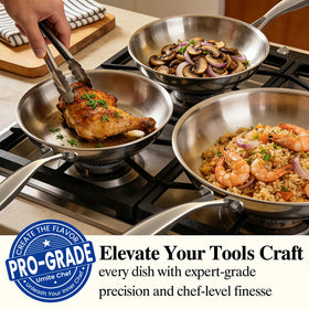 Umite Chef 5-ply fully clad construction detail