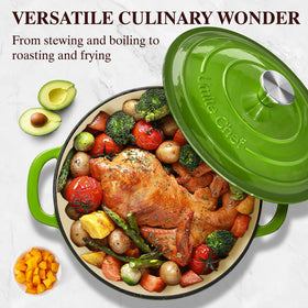Umite Chef Dutch oven is oven-safe to 500°F for braising and bread