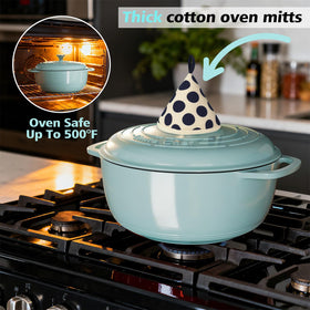Umite Chef 6QT capacity perfect for family meals blue.