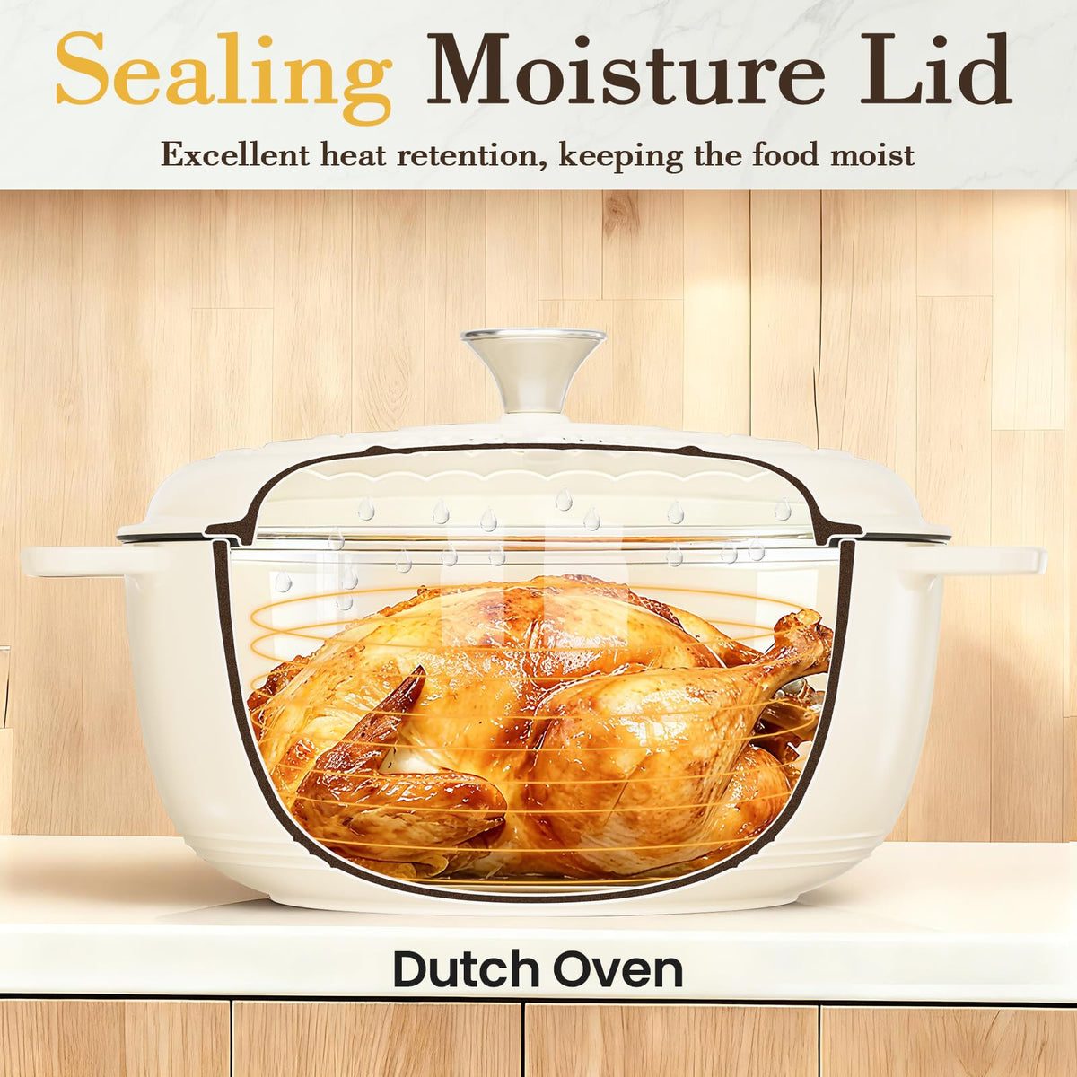 Umite Chef Dutch oven braises evenly, locking in flavor