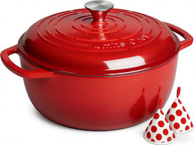 Umite Chef 6QT enameled Dutch oven in full view for versatile family meals