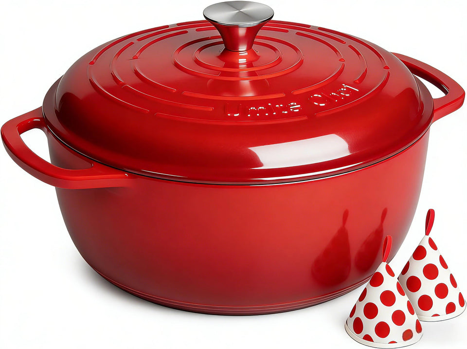 Umite Chef 6QT enameled Dutch oven in full view for versatile family meals