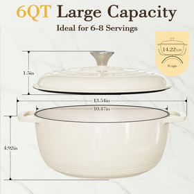 Umite Chef 6QT Dutch oven is induction-ready for versatile cooking