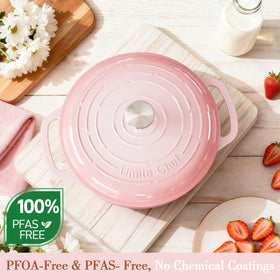 Umite Chef oven safe pot handles provide secure grip during transfer.