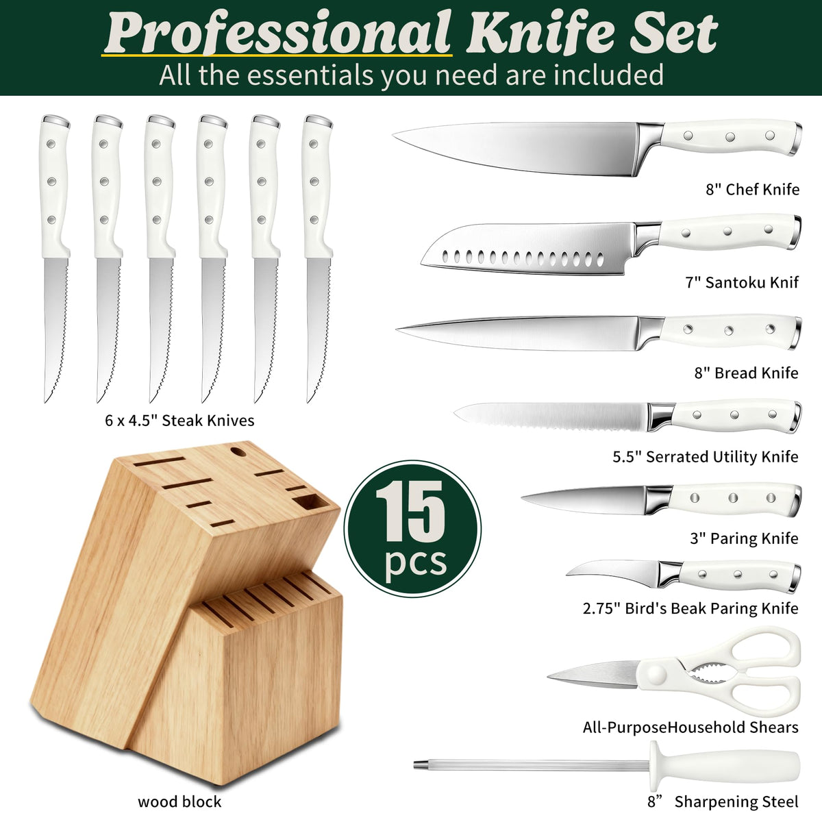 Umite Chef 8-inch Chef Knife in action for smooth slicing through proteins