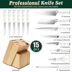 Umite Chef 8-inch Chef Knife in action for smooth slicing through proteins