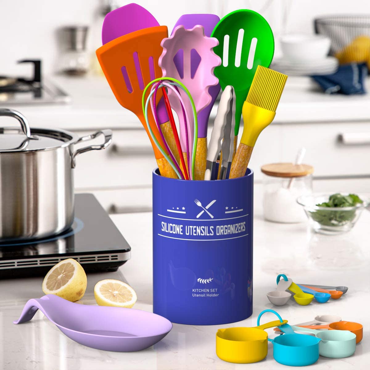 Umite Chef colorful silicone utensils brighten kitchen color and task efficiency