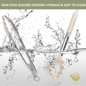 Umite Chef deep soup ladle ideal for serving hot broths.