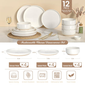 Umite Chef dinner plate 10.2 inches, ideal for main courses and family meals