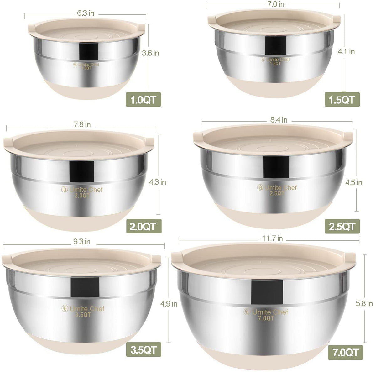 Umite Chef dishwasher-safe bowls simplify post-cooking cleanup.