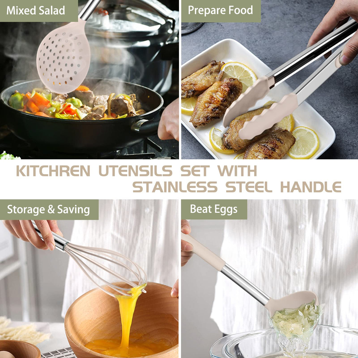 Umite Chef dishwasher-safe utensils for quick, convenient cleaning.