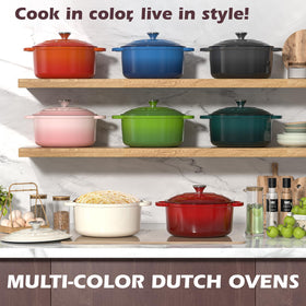 Pink Umite Chef Dutch oven ideal for bread, braising, and stews.