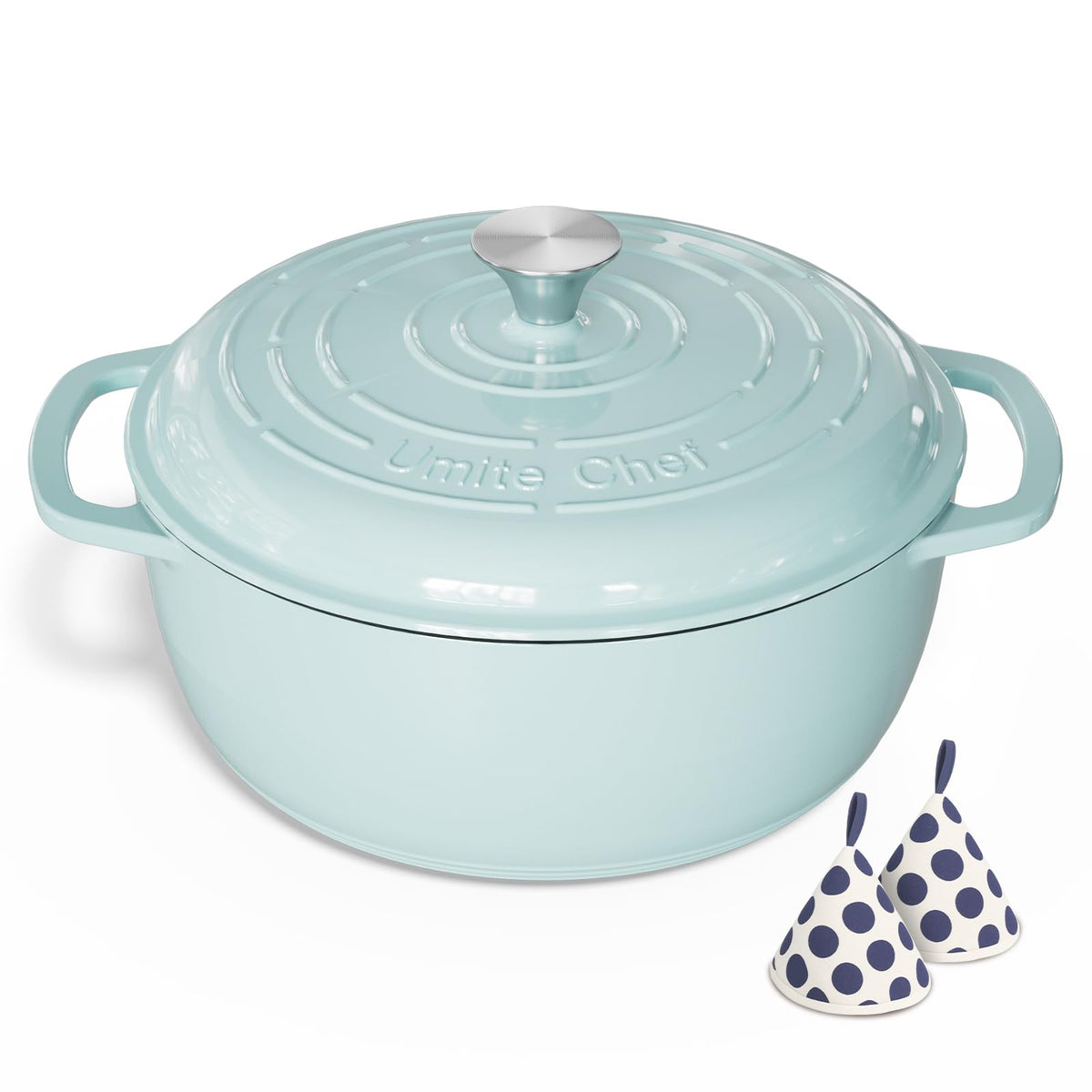 Umite Chef induction-safe and oven-safe up to 500°F blue.