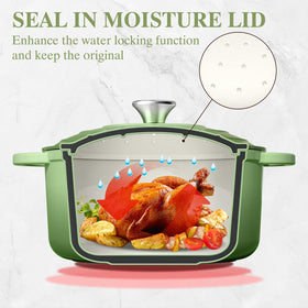 Umite Chef wide stainless steel handles provide a secure grip.