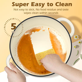 Umite Chef enamel glaze interior, naturally non-stick and easy to wipe clean.