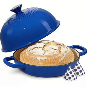 Umite Chef enamelled cast iron Dutch oven 6qt for artisanal bread baking