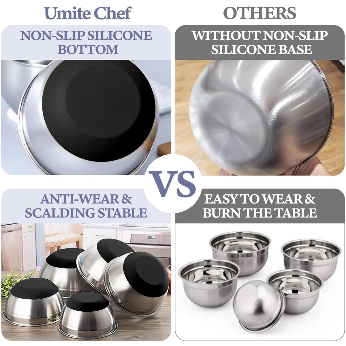 Umite Chef grater attachments in bowl for in-bowl slicing and shredding.