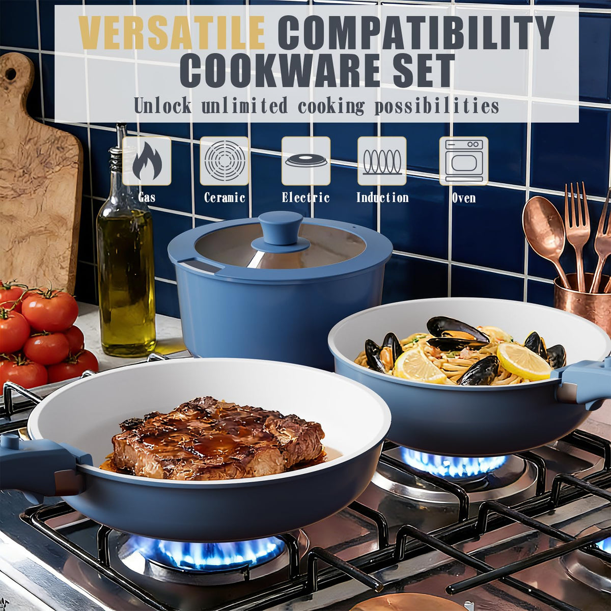 Umite Chef included silicone utensils simplify cooking with the set