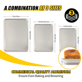 Umite Chef jelly roll pan ideal for rolled cakes with uniform heat.