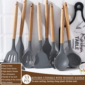 Umite Chef measuring cups and spoons in gray for precise prep