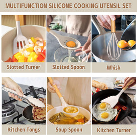 Umite Chef non-stick silicone utensils prevent scratching and preserve pan surfaces.