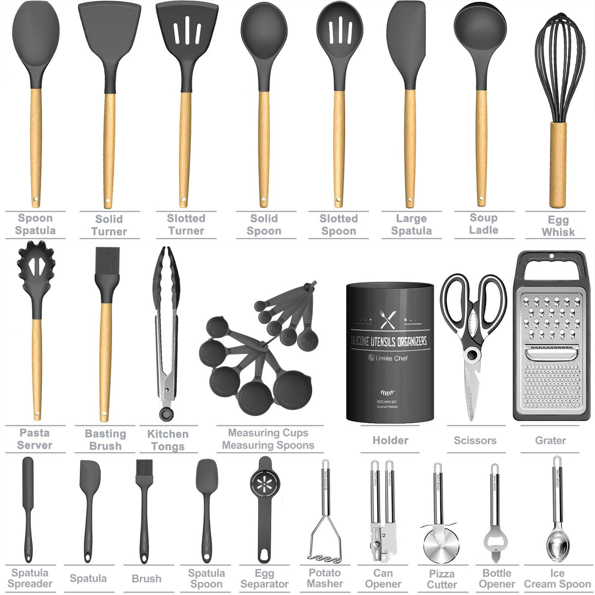 Umite Chef nonstick-safe utensils protect nonstick cookware from scratches.