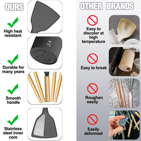 Umite Chef one-piece wooden handle design eases cleaning after cooking.