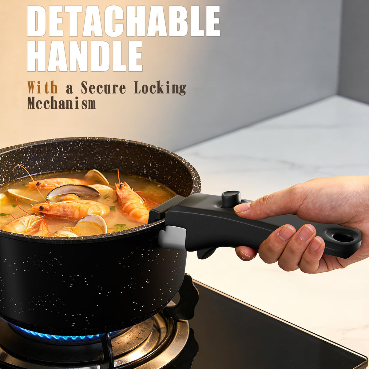 Umite Chef oven-safe up to 500°F lets you finish dishes in the oven.