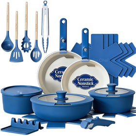 Umite Chef 21-piece nonstick pots and pans set for healthier cooking with less oil