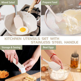 Umite Chef silicone-head utensils protect nonstick surfaces and simplify cleanup.