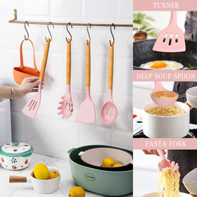 Silicone mat and hooks offering practical storage and quick access.