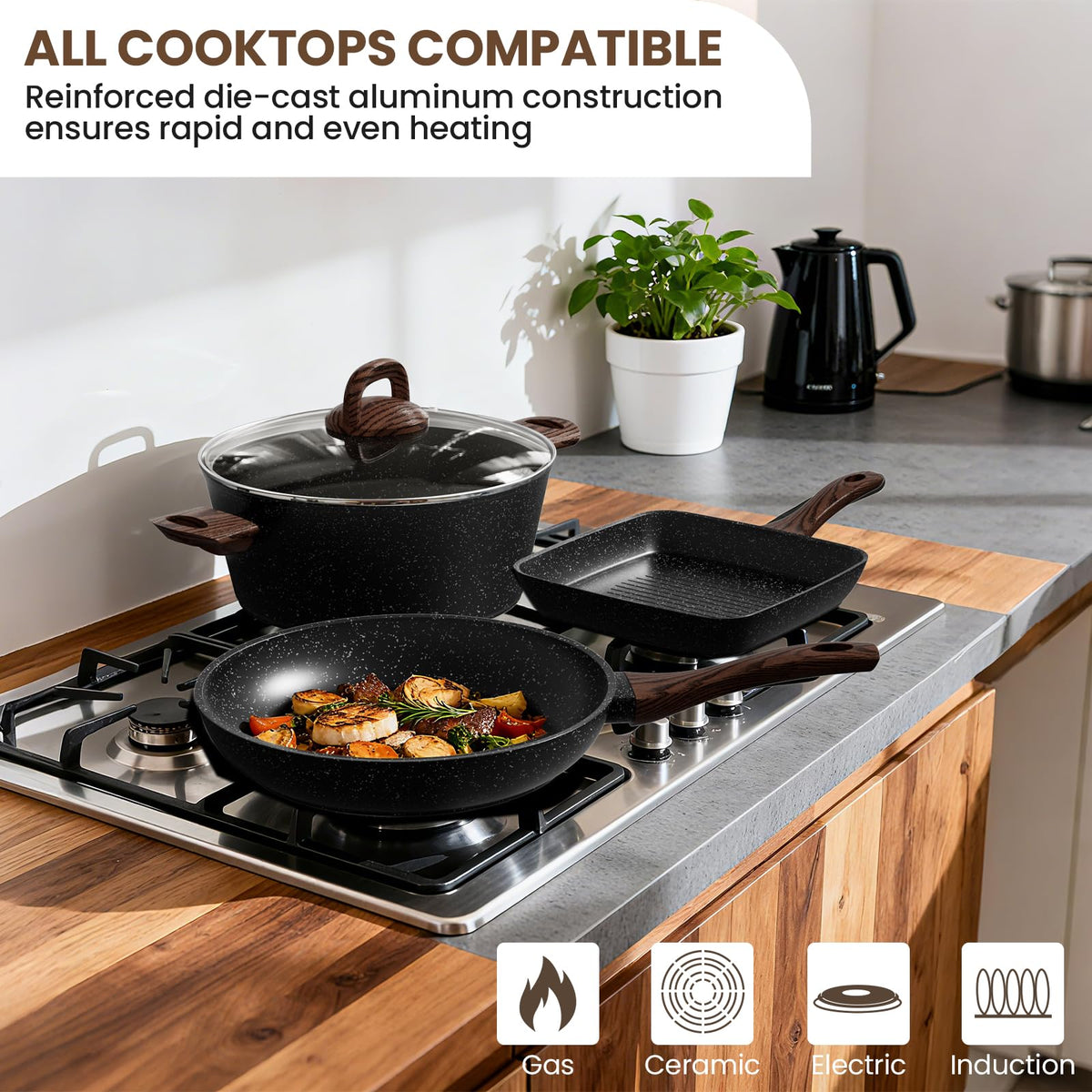 Umite Chef silicone trivet mats protect countertops from hot pans