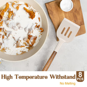 Umite Chef silicone head resists heat up to 230°C protecting cookware.