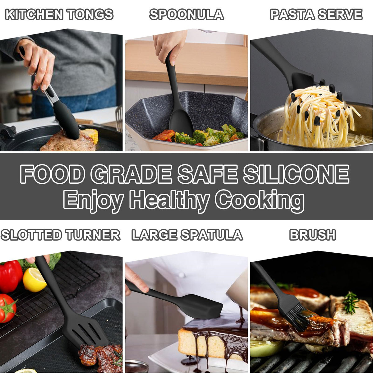 Umite Chef measuring spoons and cups image illustrates precise portions at a glance