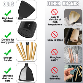 Umite Chef slotted spoon BPA-free silicone protects nonstick surfaces