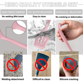 Umite Chef slotted turner pink lifts without residue.