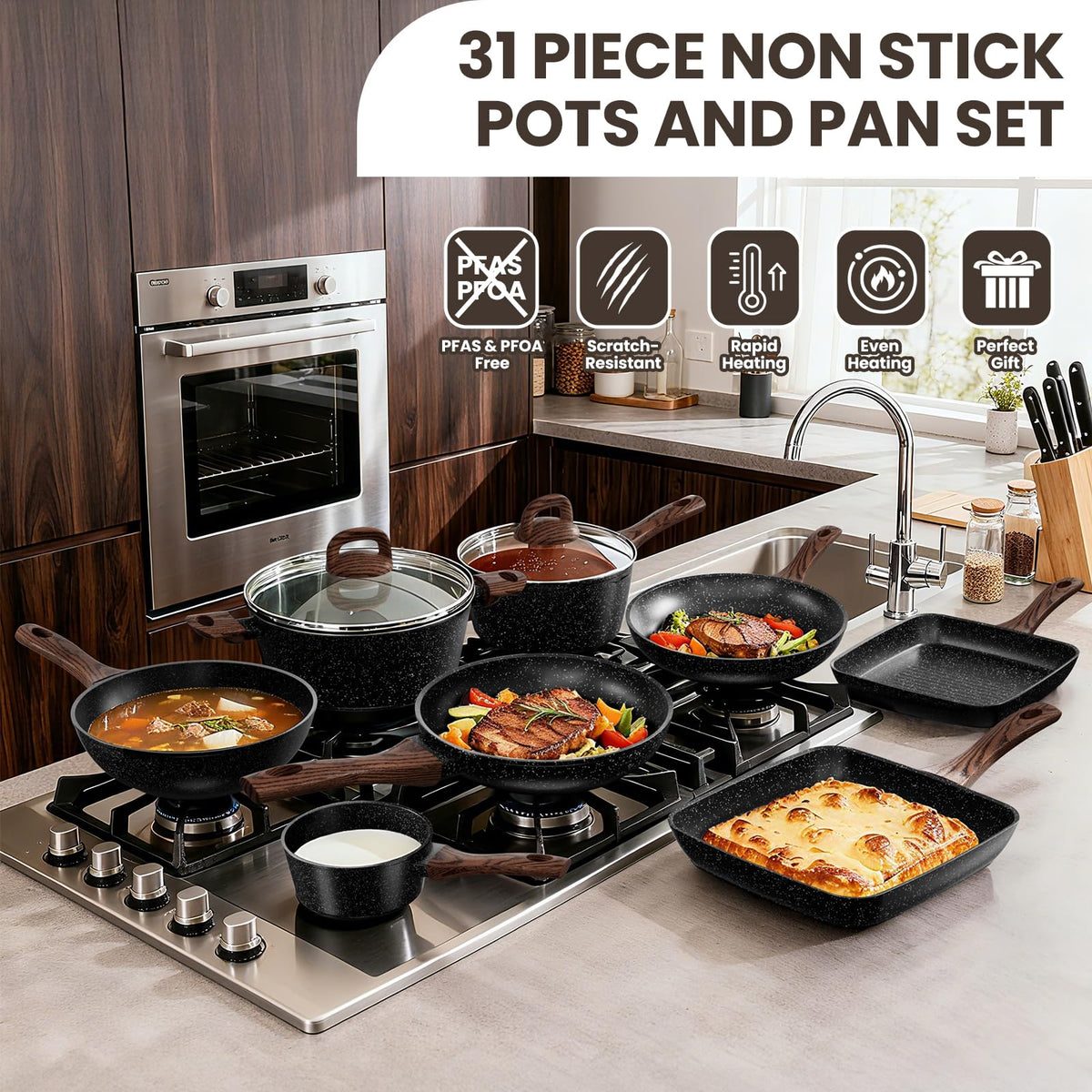Umite Chef stackable bakeware saves cabinet space and simplifies baking