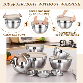 Umite Chef stainless steel with brushed exterior resists stains and rust.