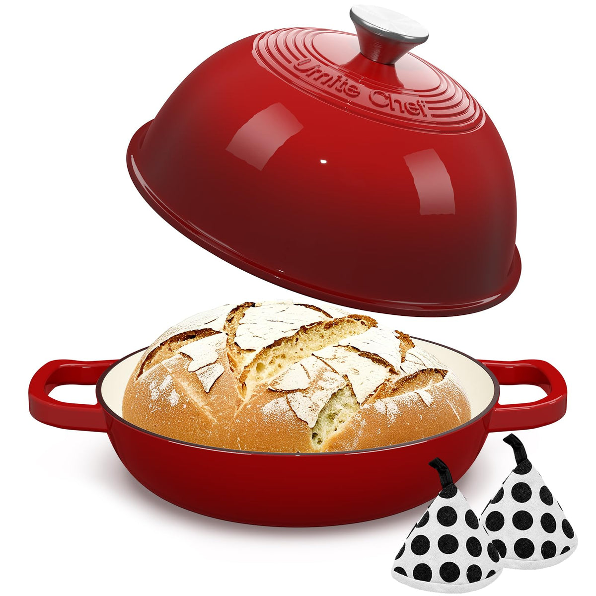 Umite Chef table-ready serving Dutch oven for stylish presentation.