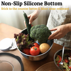 Umite Chef thicker stainless steel bowls resist warping and stay lightweight.