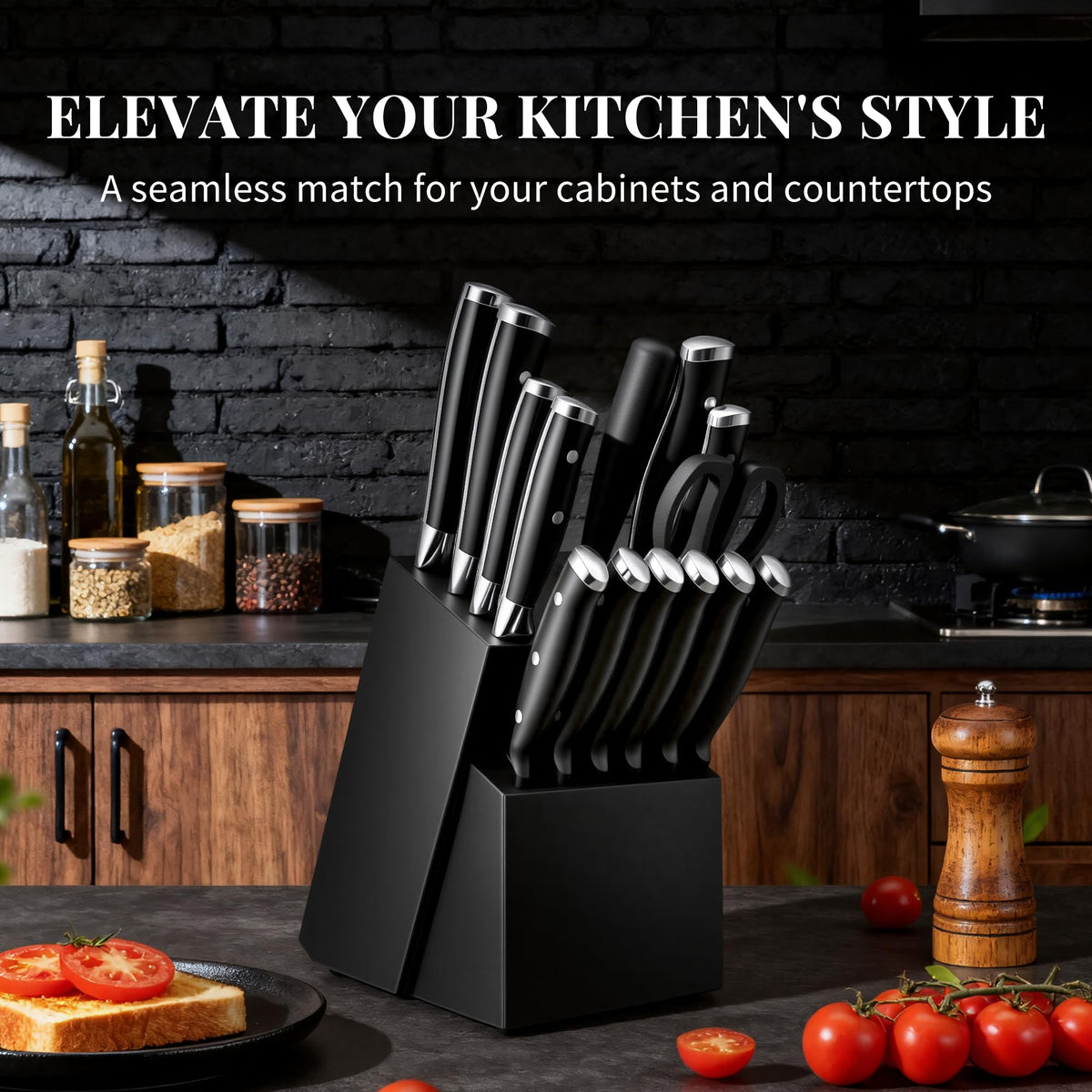 Umite Chef knives feature three rivets for balanced, durable performance.