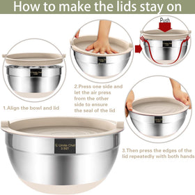 Umite Chef tight-fitting BPA-free lids keep foods fresh and ready for storage.