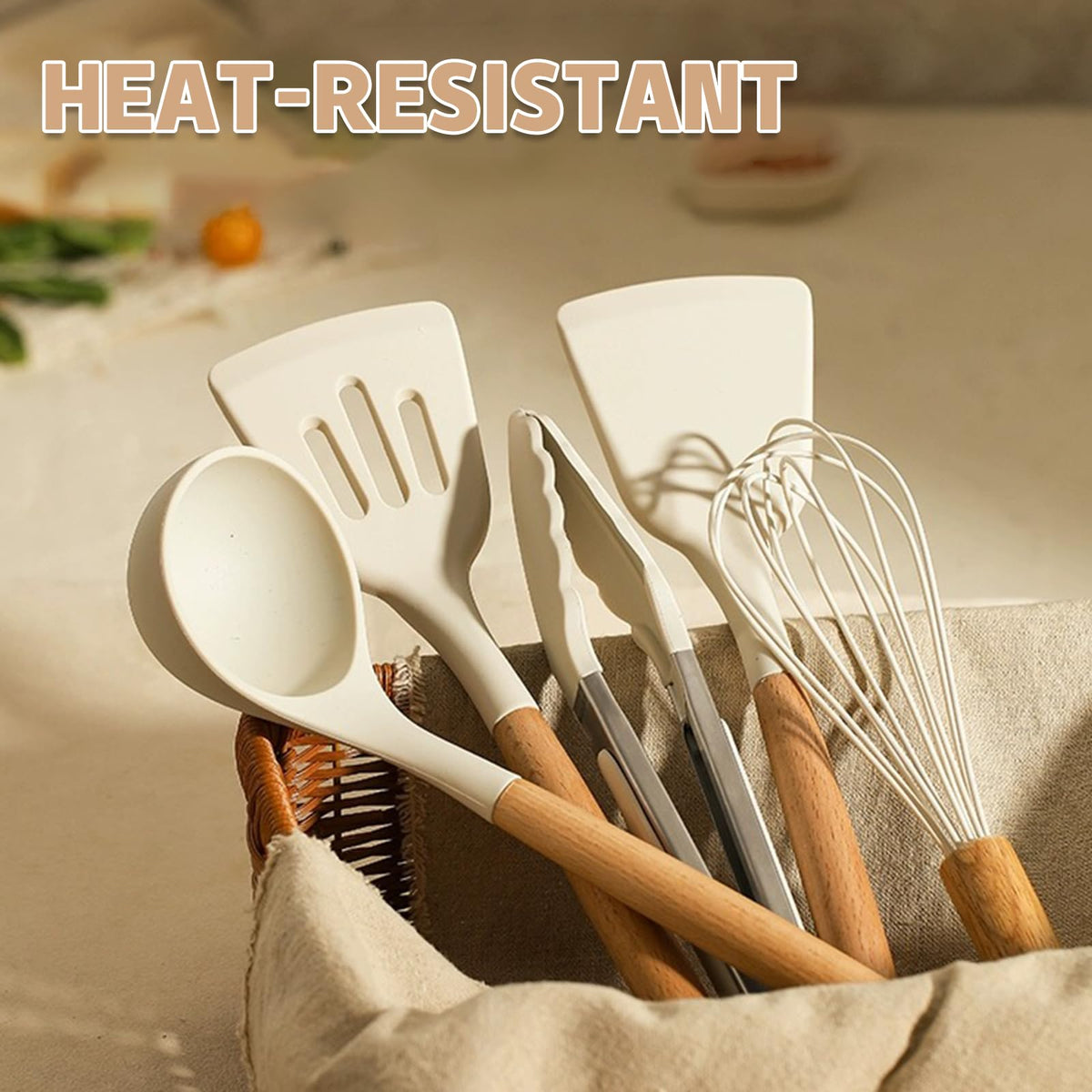 Umite Chef utensil holder with hooks keeps tools organized.