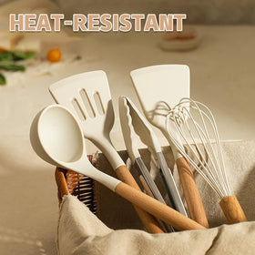 Umite Chef utensil holder with hooks keeps tools organized.