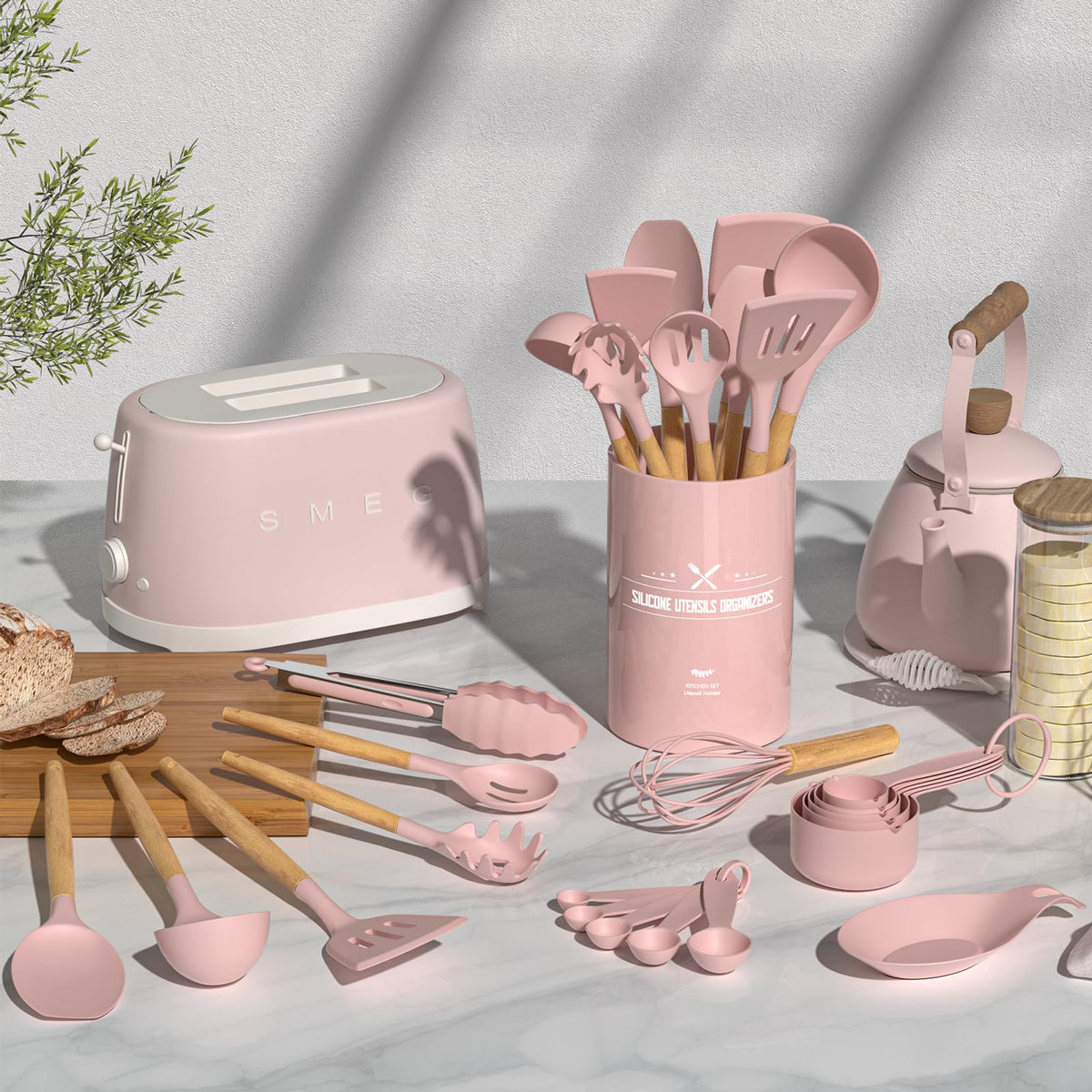 Close-up of wooden-handle utensils showing durable grip and craft.